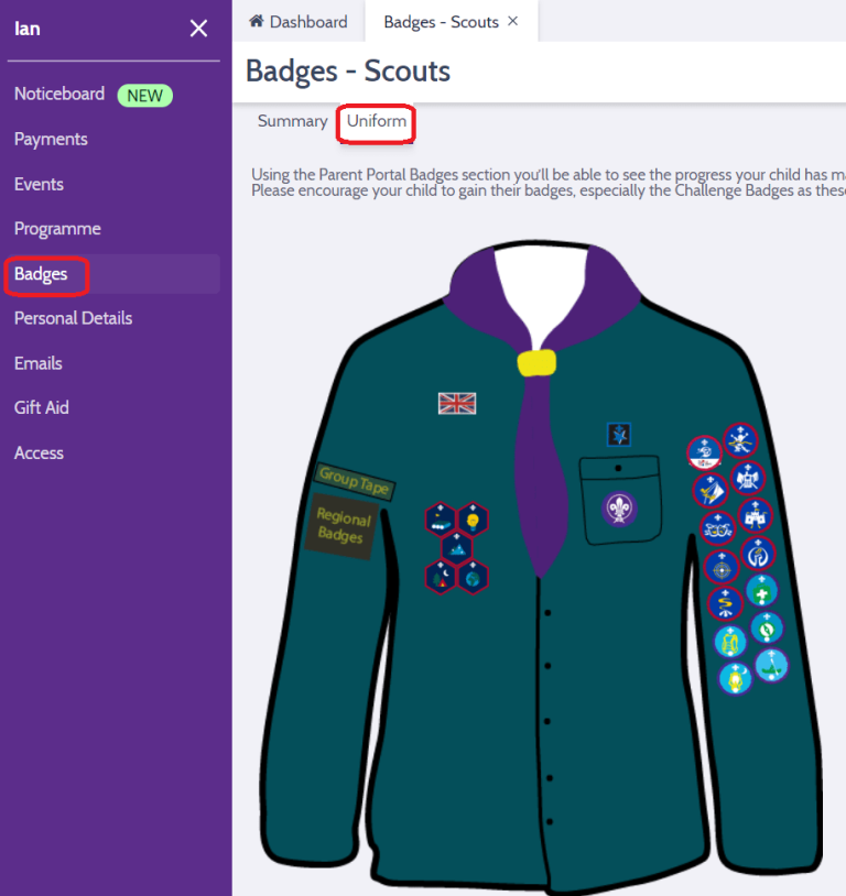 Scout Uniform & Badge Locations 30th Warrington